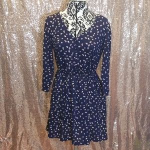 Navy blue boho dress